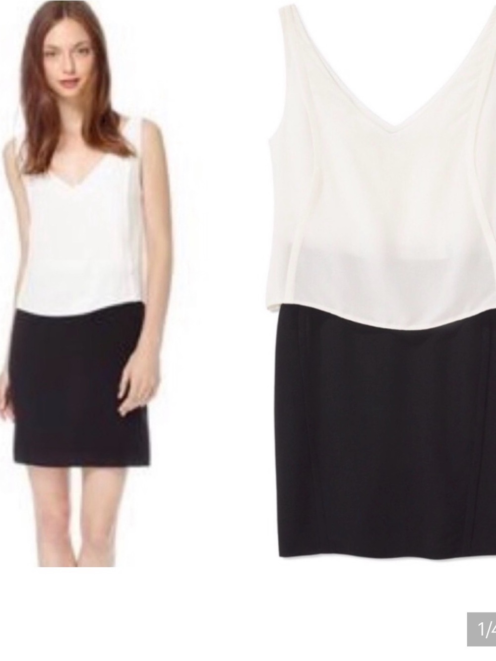 Aritzia Two Tone Silk Dress